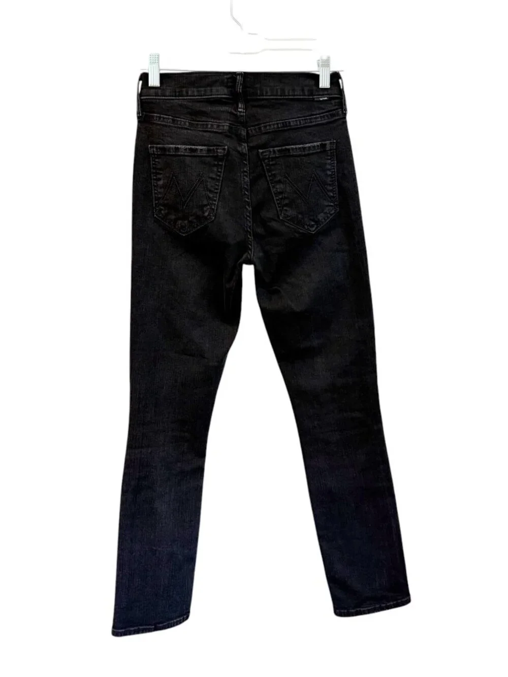 MOTHER Mid-Rise Dazzler Ankle Jeans Black 24